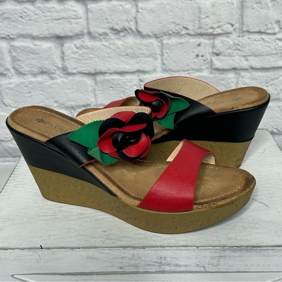 Patrizia By Spring Step Flowerette Wedge Sandals - Picture 8 of 15